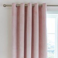 Ashford Blush Velour Eyelet Curtains