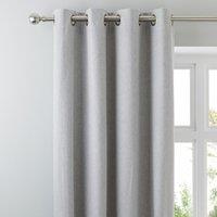 Luna Brushed Dove Grey Blackout Eyelet Curtains Grey