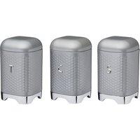 Set of 3 Lovello Grey Tea Coffee and Sugar Canisters