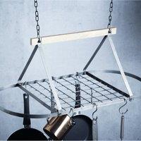 Industrial Kitchen Ceiling Mounted Pot Rack Silver