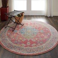 Ankara Global 1 Round Rug Red/Blue