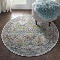 Ankara Global 7 Round Rug Blue