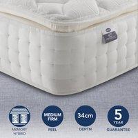 Silentnight Medium Firm 2800 Pocket Memory Pillowtop Mattress White