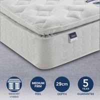 Silentnight Medium Firm Miracoil Memory Pillowtop Mattress White