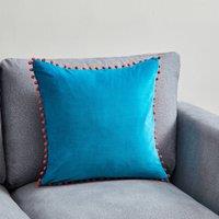 Velvet Pom Pom Cushion