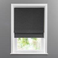 Linen Mix Charcoal Blackout Roman Blind Charcoal