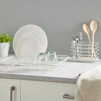 Wire Cream Cutlery Holder Cream