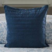 Dorma Remington Cotton Velvet Blue Continental Square Pillowcase