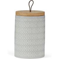 Taupe Geometric Kitchen Canister