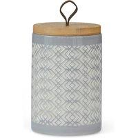 Light Grey Geometric Kitchen Canister Grey