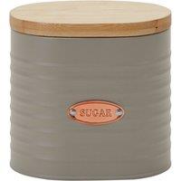 Grey and Copper Metal Sugar Canister