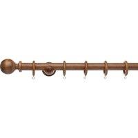 Ashton Fixed Wooden Curtain Pole with Rings