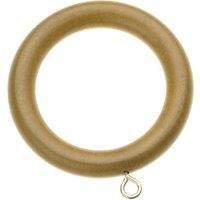 Swish Sherwood Pack of 6 Curtain Rings Oak (Brown)