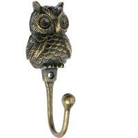 Antique Brass Owl Hooks