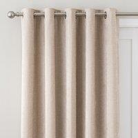 Chenille Cream Thermal Eyelet Door Curtain Cream