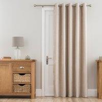 Chenille Cream Thermal Eyelet Door Curtain Cream