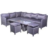 Paris 7 Seater Corner Adjustable Dining Set