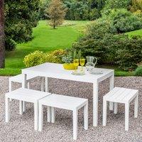 Trabella Roma 4 Seater Bench Rectangular Dining Set