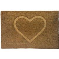 Heart Pressed Coir Doormat Natural