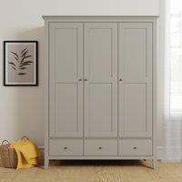 Lynton Triple Wardrobe Grey