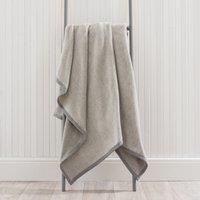 Thermosoft Semi Plain Grey Throw Grey