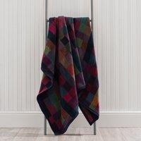 Super Soft Textured Check Multicoloured Throw Blanket