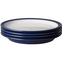 Set of 4 Denby Elements Dark Blue Dinner Plates