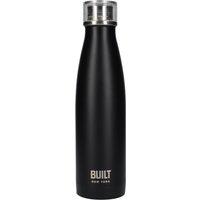 Built 480ml Double Walled Insulated Black Water Bottle Black
