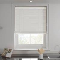 White 25mm Slats Venetian Blind, Size: 105cm (41") x 160cm (63") White