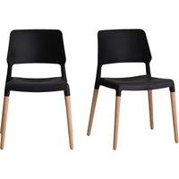 Reims Set of 2 Dining Chairs Black