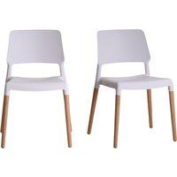 Reims Set of 2 Dining Chairs White