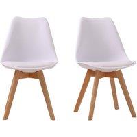 Vichy Set of 2 Dining Chairs White