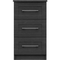 Ethan 3 Drawer Bedside Table Grey