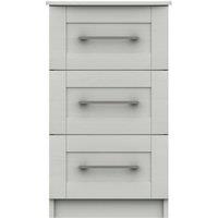 Ethan 3 Drawer Bedside Table White