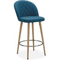 Astrid Counter Height Bar Stool, Fabric Blue