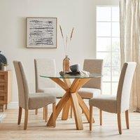Ethan Set of 2 Dining Chairs, Boucle Grey