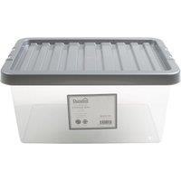 11L Silver Plastic Storage Box Silver