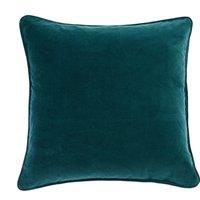 Clara Cotton Velvet Square Cushion Blue