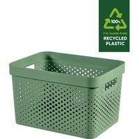 Curver Infinity Recycled Plastic 17L Storage Basket Green