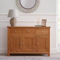 Bromley Oak Large Sideboard Brown