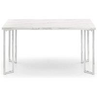 Positano 4 Seater Rectangular Dining Table, Silver Silver