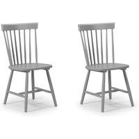 Torino Set of 2 Dining Chairs Grey
