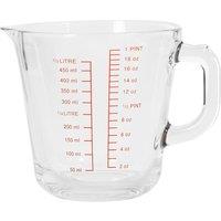 Dunelm glass measuring jug 500ml Clear