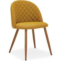 Astrid Dining Chair, Flatweave Fabric Yellow