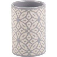 Geo Tile Grey Ceramic Tumbler