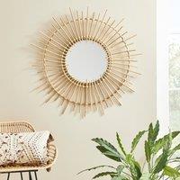 Bamboo Round Wall Mirror