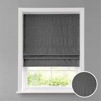 Luna Charcoal Blackout Roman Blind Charcoal