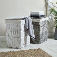 Versailles Grey Square Laundry Basket