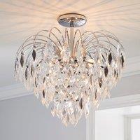 Parla Jewel 3 Light Semi Flush Ceiling Light