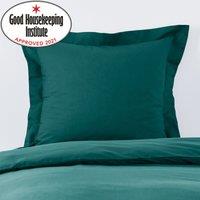 Non Iron Plain Dye Teal Continental Square Pillowcase